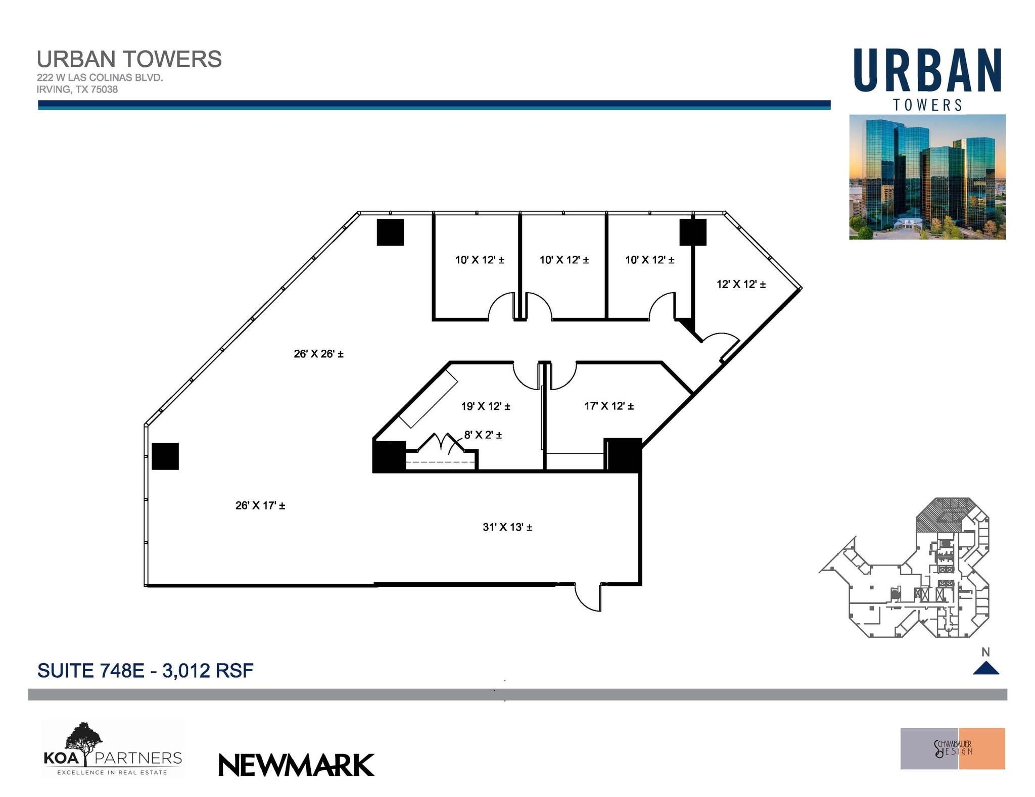 222 W Las Colinas Blvd, Irving, TX à louer Plan d’étage- Image 1 de 1