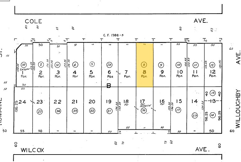 923 Cole Ave, Los Angeles, CA à louer - Plan cadastral - Image 2 de 15