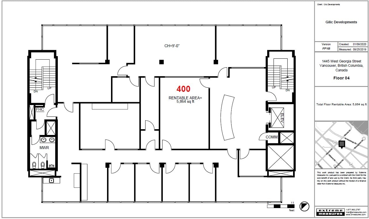 1445 W Georgia St, Vancouver, BC à louer Plan d’étage- Image 1 de 1