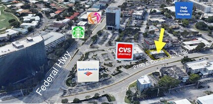 2100 E Commercial Blvd, Fort Lauderdale, FL - AERIAL map view - Image1
