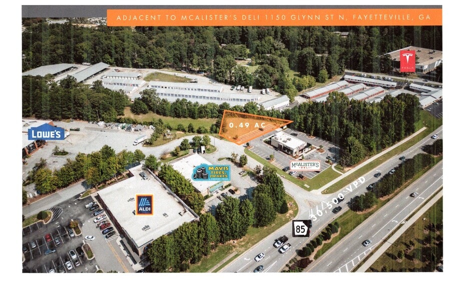 1150 Glynn Street North, Fayetteville, GA for sale - Aerial - Image 2 of 8