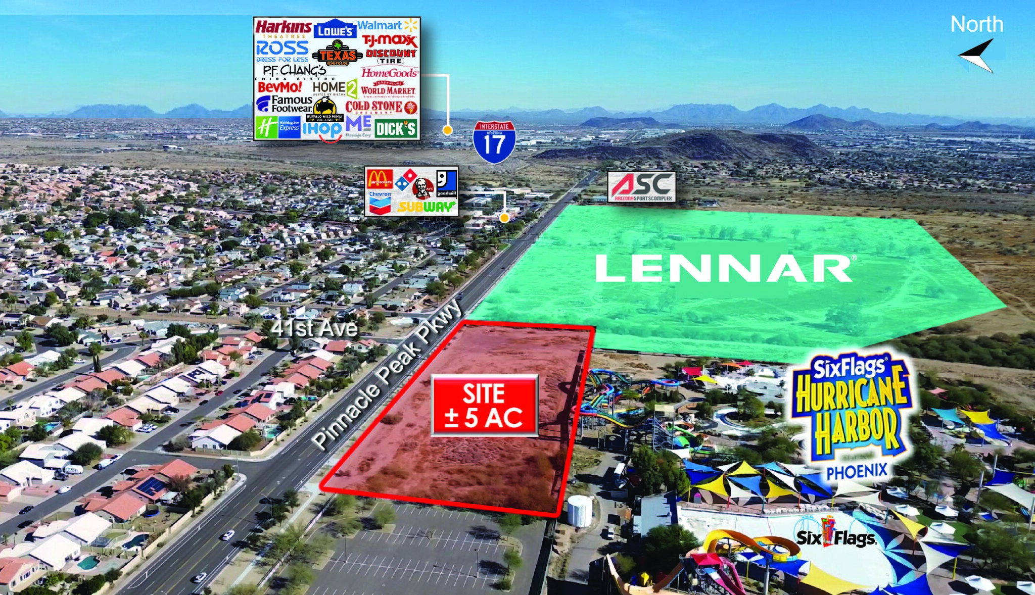 SEC 43rd Ave & Pinnacle Peak Rd, Glendale, AZ for sale Aerial- Image 1 of 2