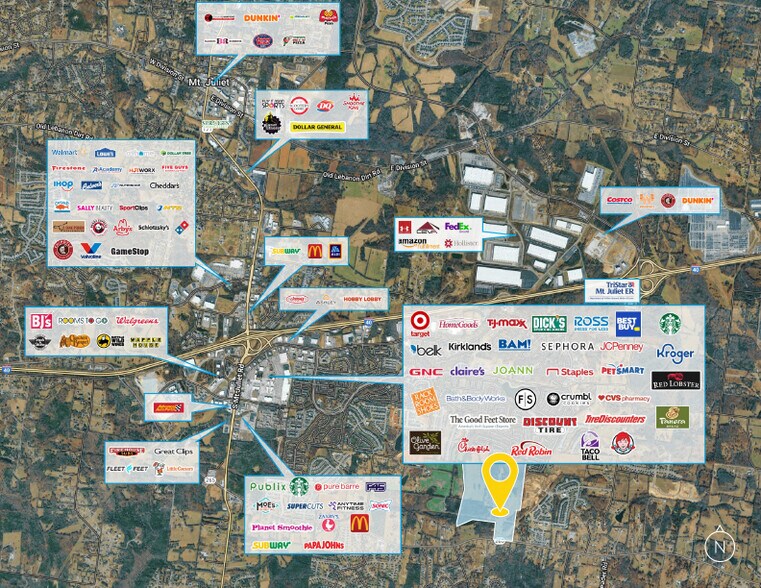 10495 Central Pike, Mount Juliet, TN à vendre - Aérien - Image 2 de 5