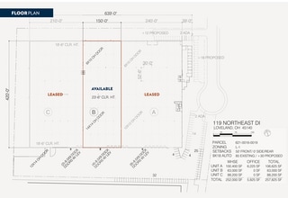 119 Northeast Dr, Loveland, OH à louer Plan d’étage- Image 1 de 1