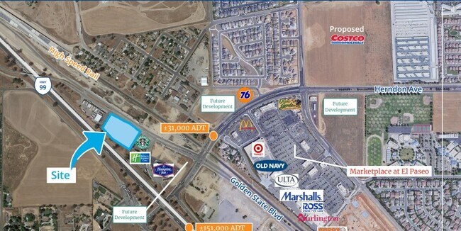 Plus de détails pour Golden State Boulevard, Fresno, CA - Terrain à vendre