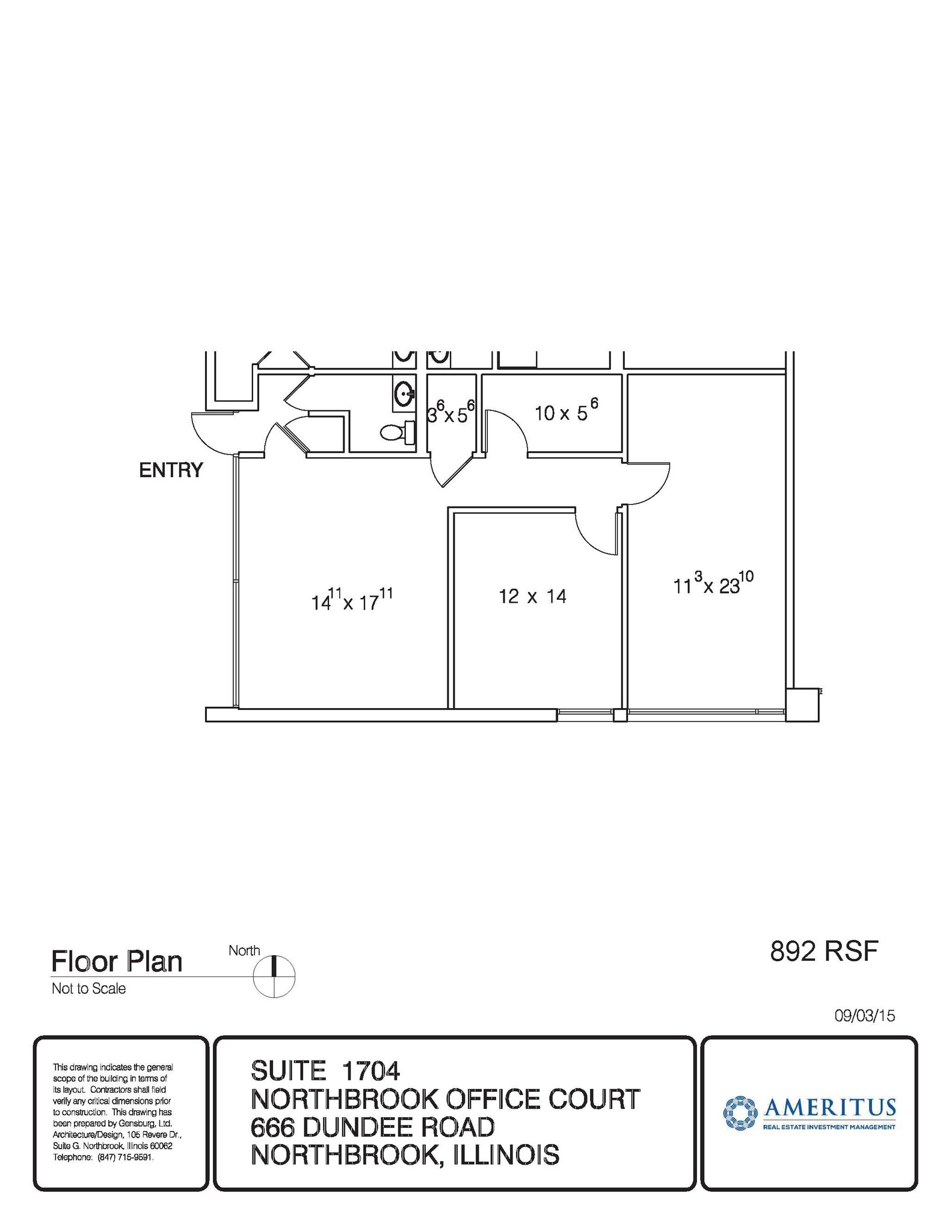 666 Dundee Rd, Northbrook, IL for lease Floor Plan- Image 1 of 1