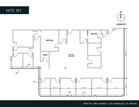 8727 W 3rd St, Los Angeles, CA for lease Floor Plan- Image 1 of 6