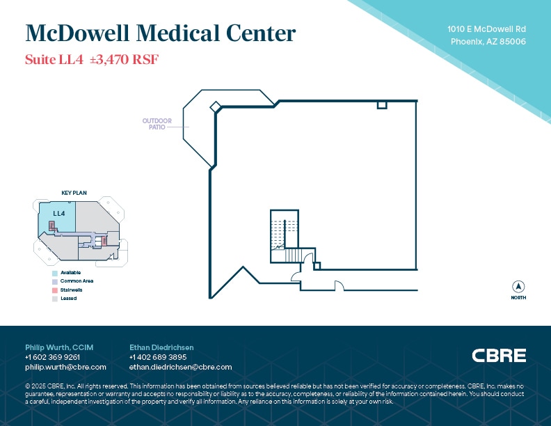 1010 E McDowell Rd, Phoenix, AZ à louer Plan d’étage- Image 1 de 1