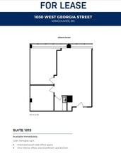 1030 W Georgia St, Vancouver, BC à louer Plan d’étage- Image 1 de 1