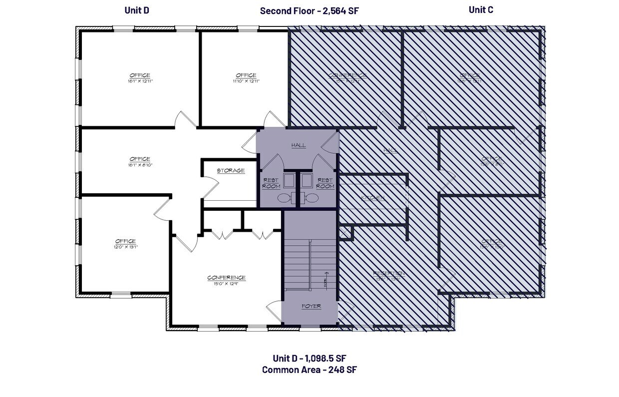6805 Fairview Rd, Charlotte, NC 28210 - Unit D -  - Floor Plan - Image 1 of 1