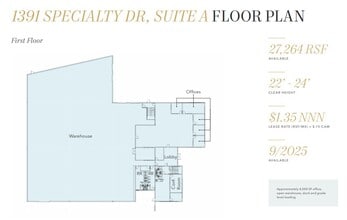 1391 Specialty Dr, Vista, CA à louer Plan d’étage- Image 1 de 3