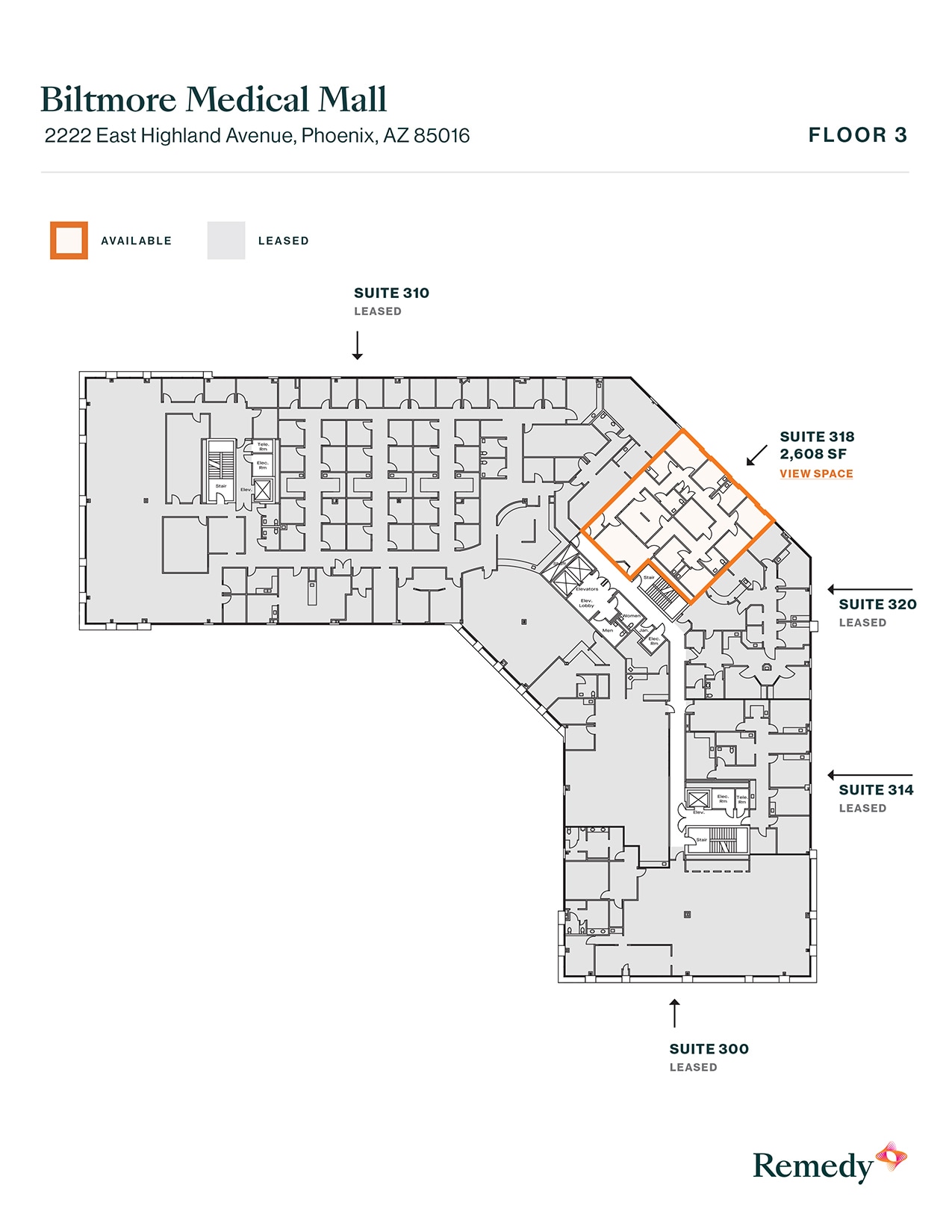 2222 E Highland Ave, Phoenix, AZ à louer Plan d’étage- Image 1 de 1