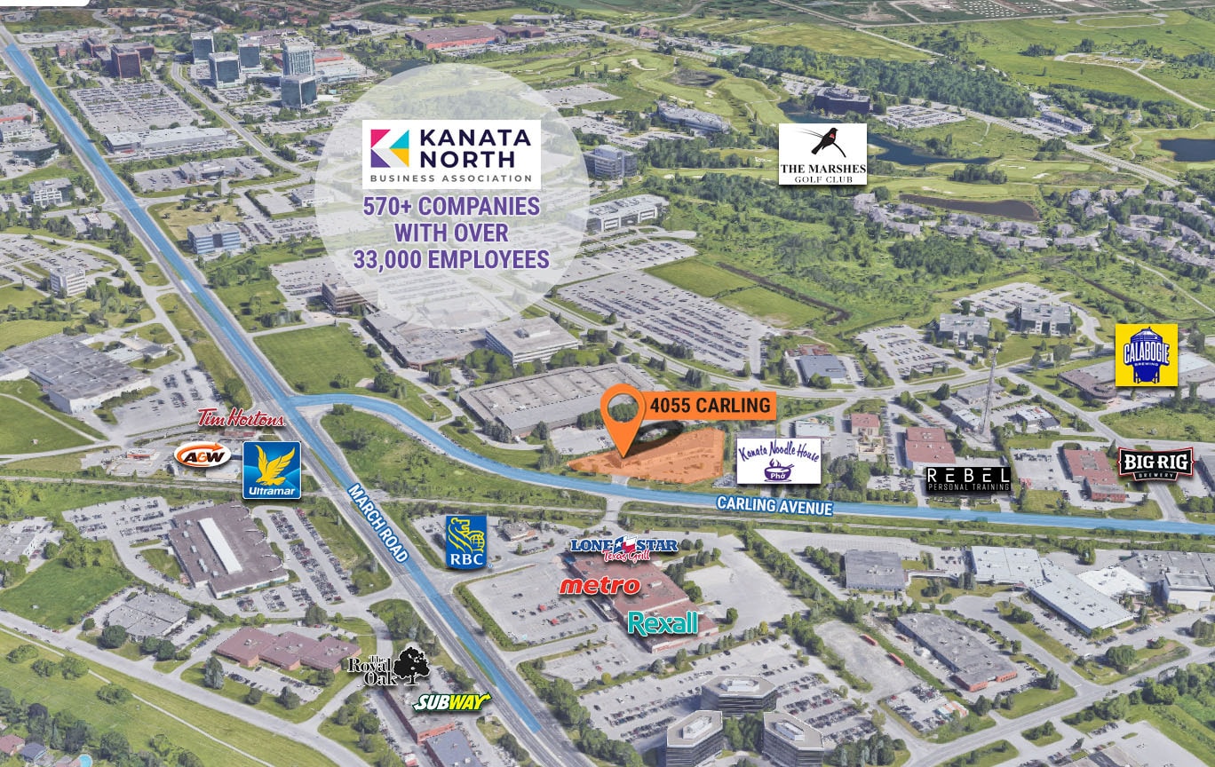 4055-4065 Carling Ave, Ottawa, ON for lease Map- Image 1 of 5