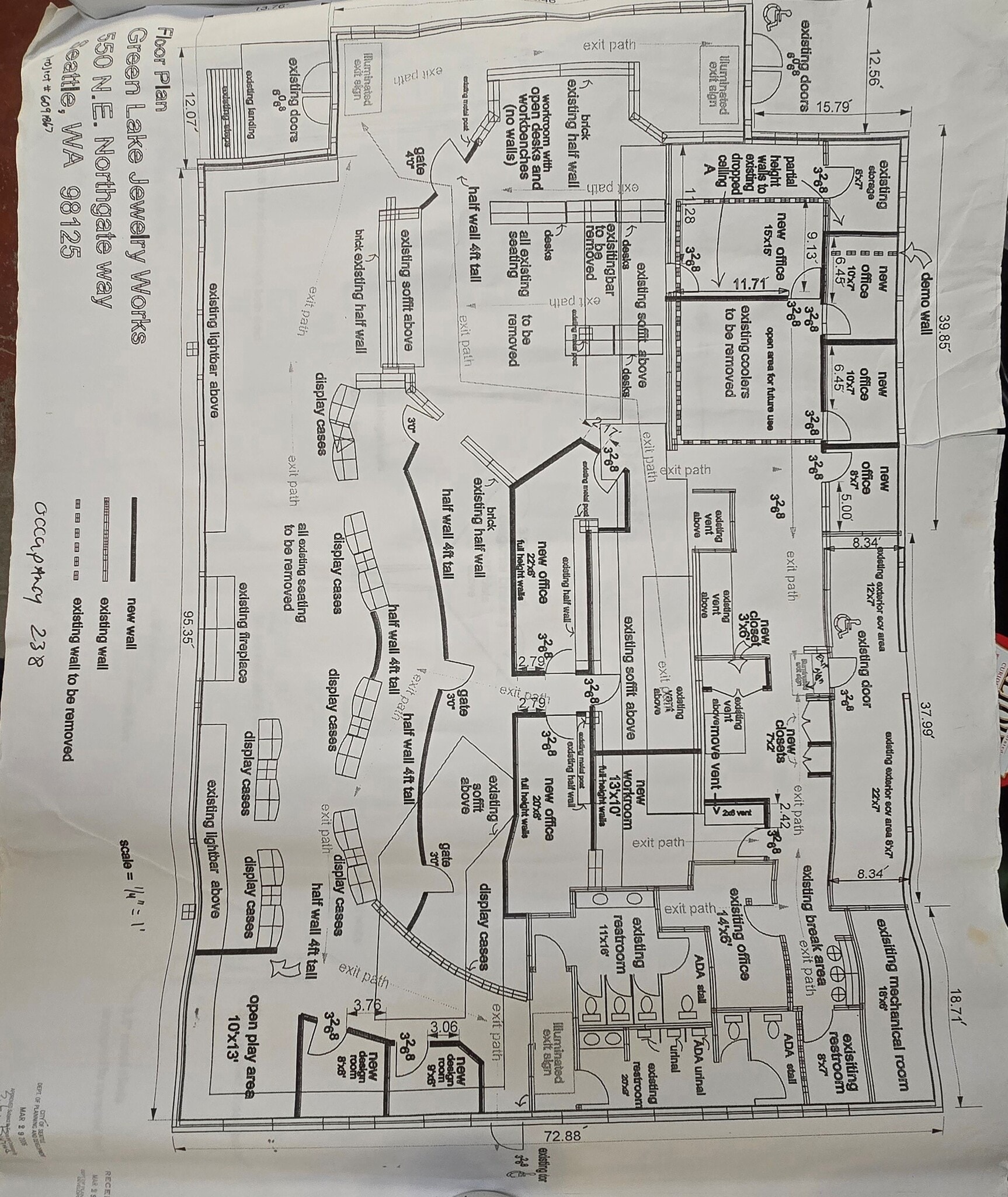 550 NE Northgate Way, Seattle, WA à louer Plan d’étage- Image 1 de 1