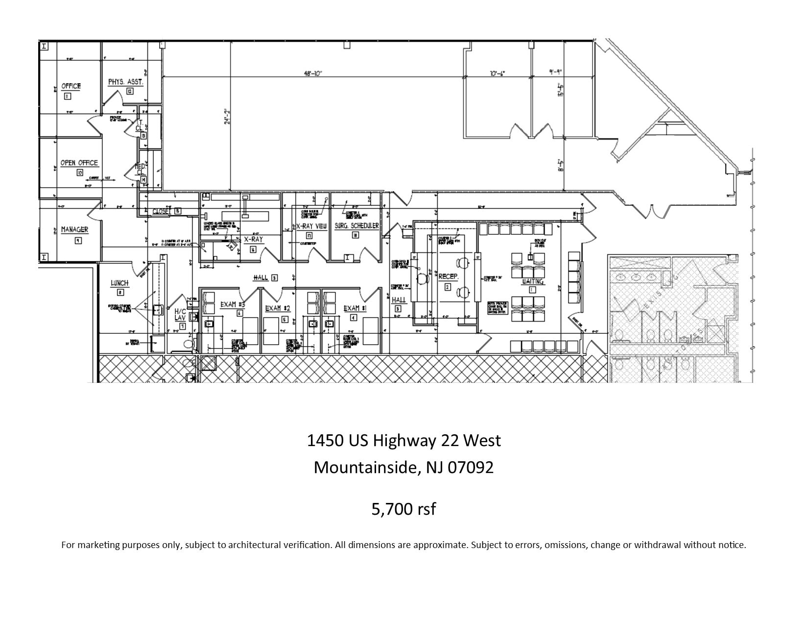1450 Us Highway 22 W, Mountainside, NJ for lease Floor Plan- Image 1 of 3