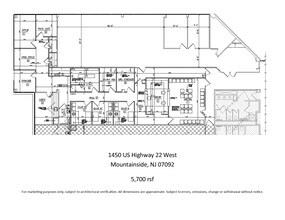 1450 Us Highway 22 W, Mountainside, NJ for lease Floor Plan- Image 1 of 3