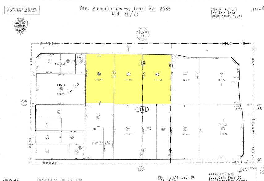 16813 Baseline, Fontana, CA à vendre - Plan cadastral - Image 2 de 2