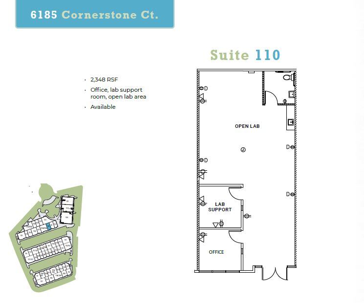 6185 Cornerstone Ct E, San Diego, CA for lease Floor Plan- Image 1 of 1