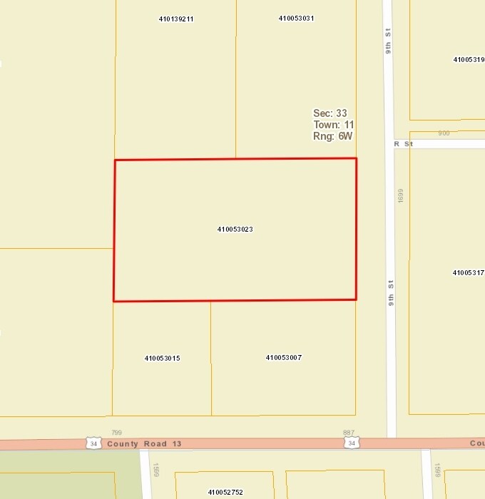 1621 9th St, Aurora, NE à vendre Plan cadastral- Image 1 de 2