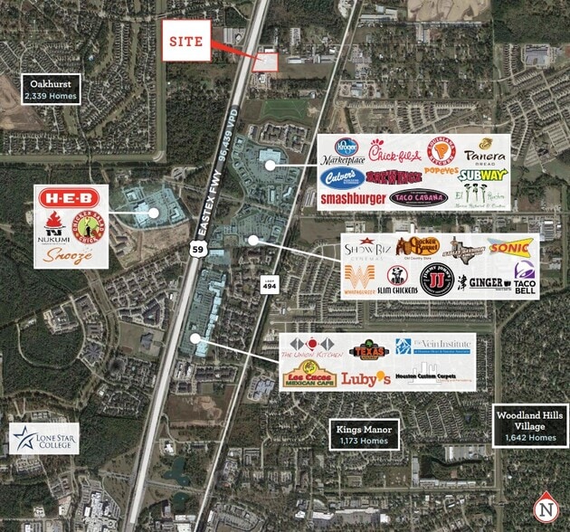 25425 Highway 59, Porter, TX for lease - Aerial - Image 2 of 2