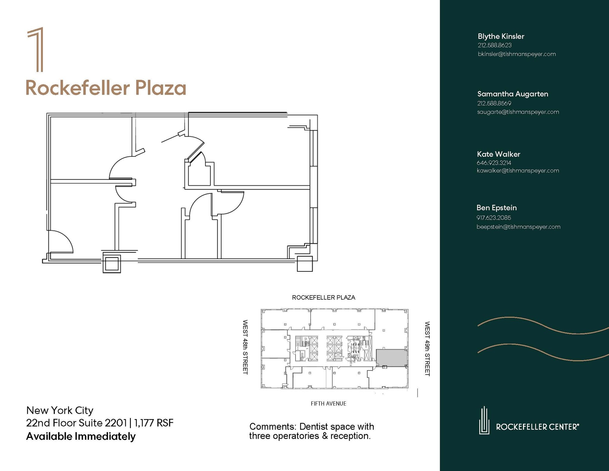 1 Rockefeller Plaza, New York, NY for lease Floor Plan- Image 1 of 1
