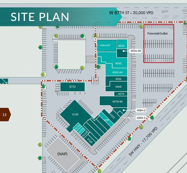 4050-4140 W 87th St, Hometown, IL à louer - Plan d’étage - Image 3 de 9