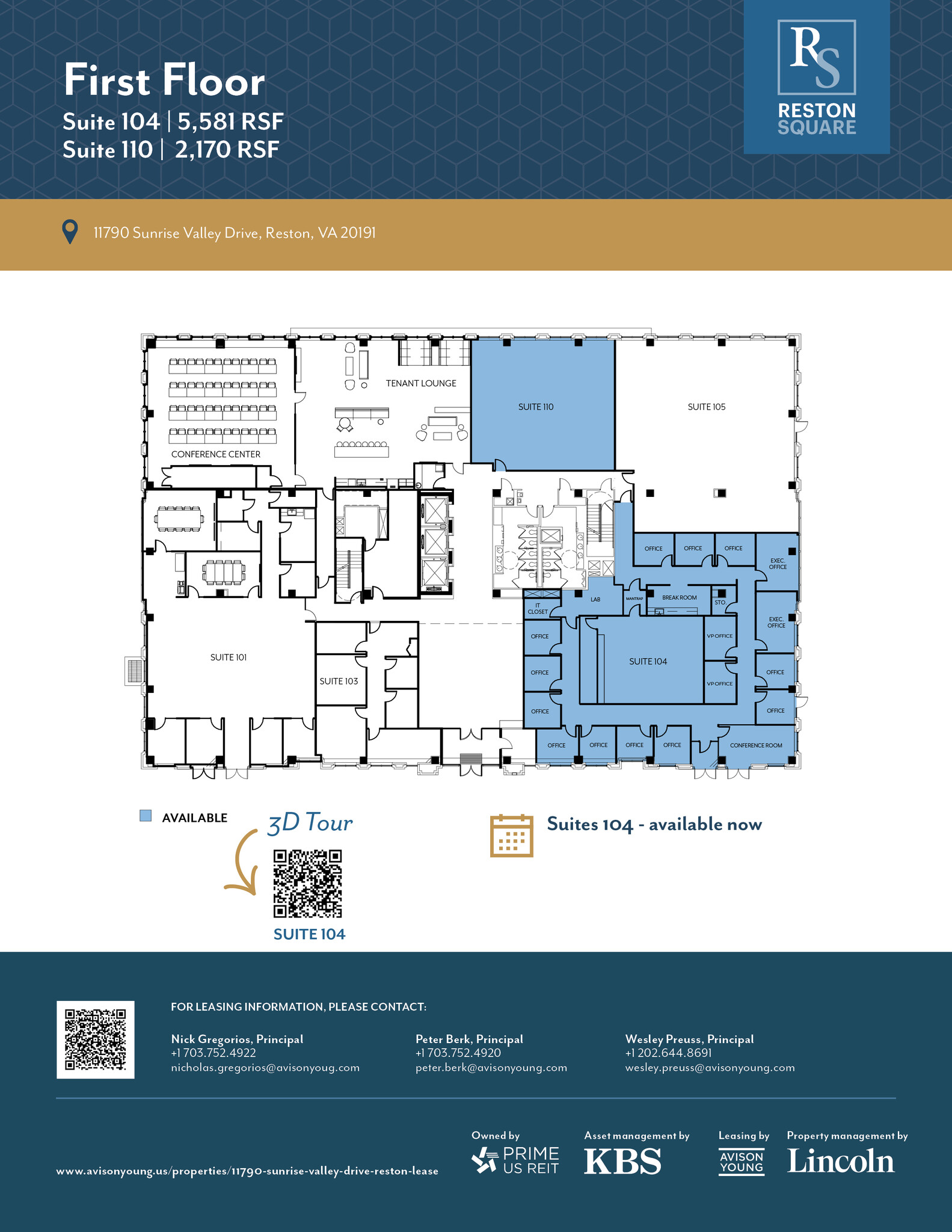 11790 Sunrise Valley Dr, Reston, VA for lease Floor Plan- Image 1 of 7