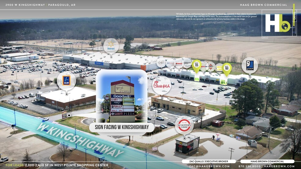 2708-2900 W Kings Hwy, Paragould, AR à louer - Aérien - Image 3 de 4