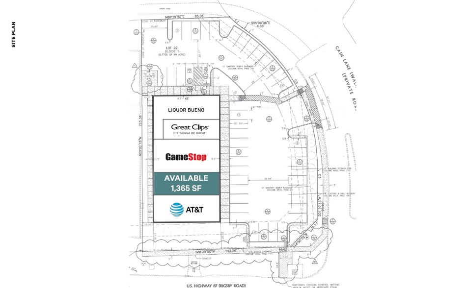 5313 US Highway 87, San Antonio, TX à louer - Plan de site - Image 2 de 2