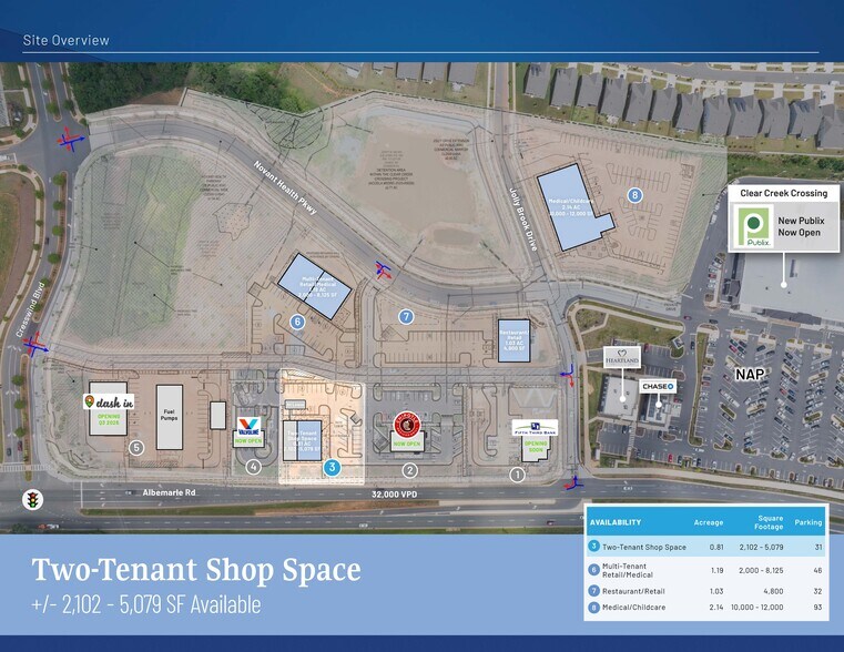 12723 Albemarle Rd, Charlotte, NC à louer - Plan de site - Image 2 de 6