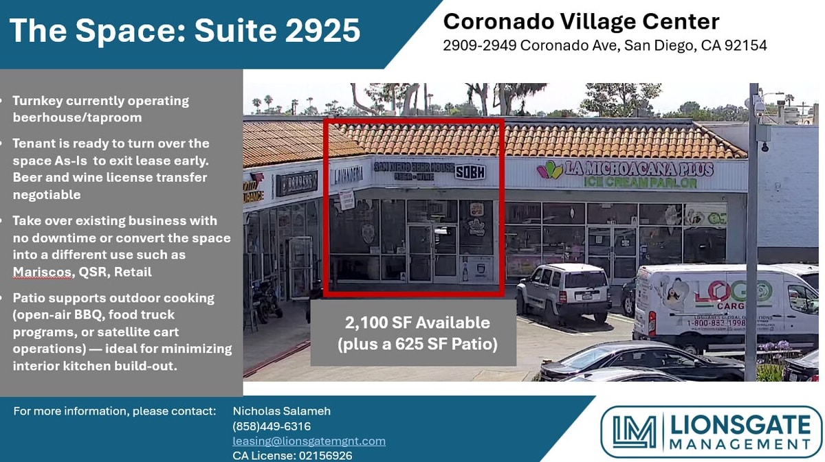 2909-2949 Coronado Ave, San Diego, CA for lease Primary Photo- Image 1 of 3