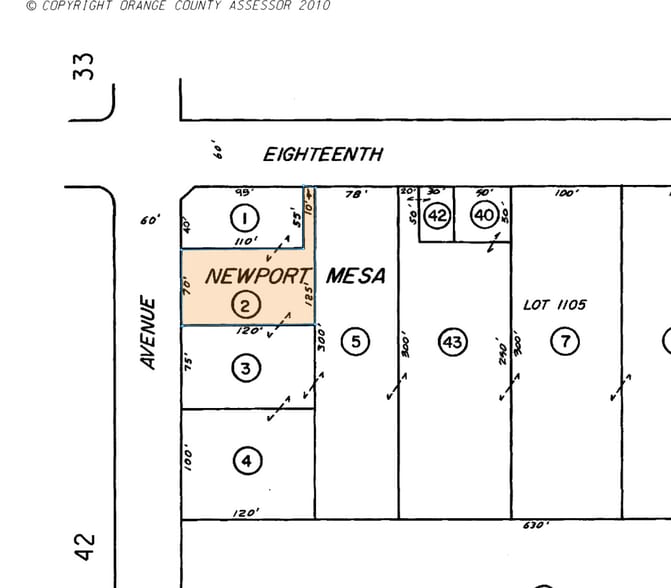 1790 Whittier Ave, Costa Mesa, CA for sale - Plat Map - Image 2 of 2