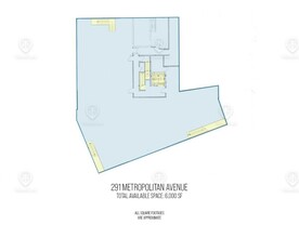 291 Metropolitan Ave, Brooklyn, NY à louer Plan d’étage- Image 1 de 1