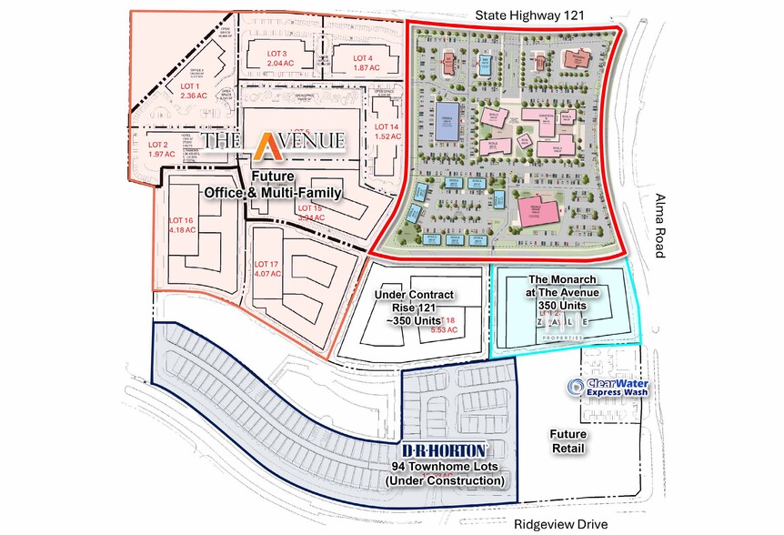 TX-121 & Alma Rd, Allen, TX for lease - Site Plan - Image 2 of 3