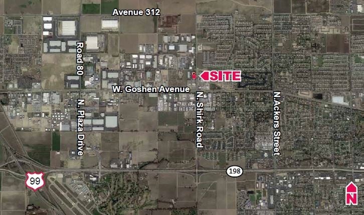 1717 N Shirk Rd, Visalia, CA for lease - Aerial - Image 2 of 9