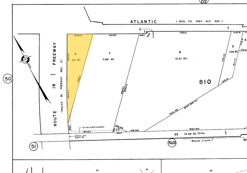 1707 Atlantic Ave, Wall Township, NJ à louer - Plan cadastral - Image 3 de 9