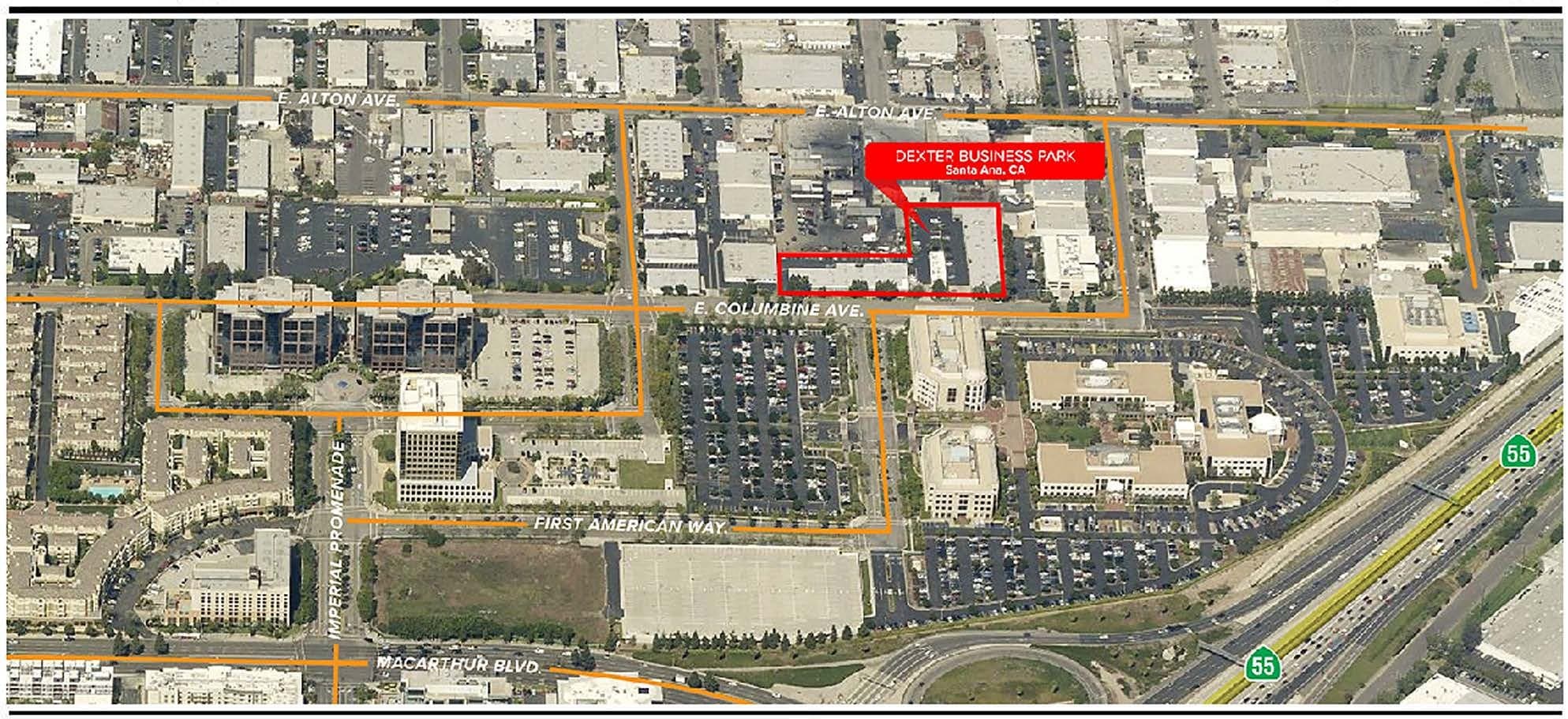 421-433 E Columbine Ave, Santa Ana, CA for lease Aerial- Image 1 of 1