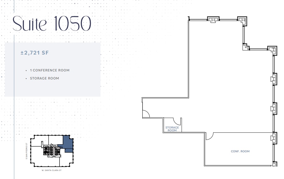 160 W Santa Clara St, San Jose, CA à louer Plan d’étage- Image 1 de 1