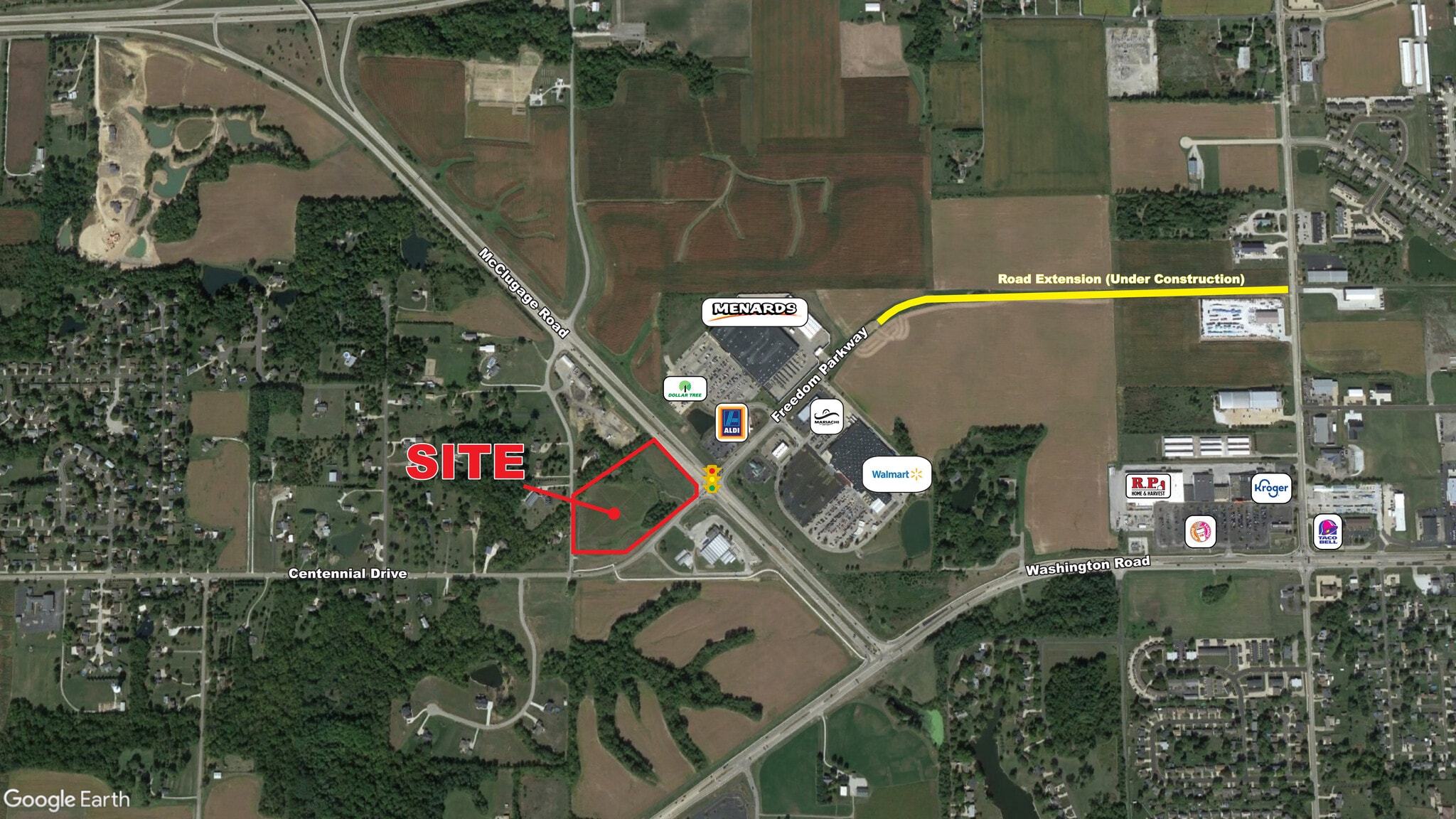 McClugage Rd, Washington, IL for lease Aerial- Image 1 of 3