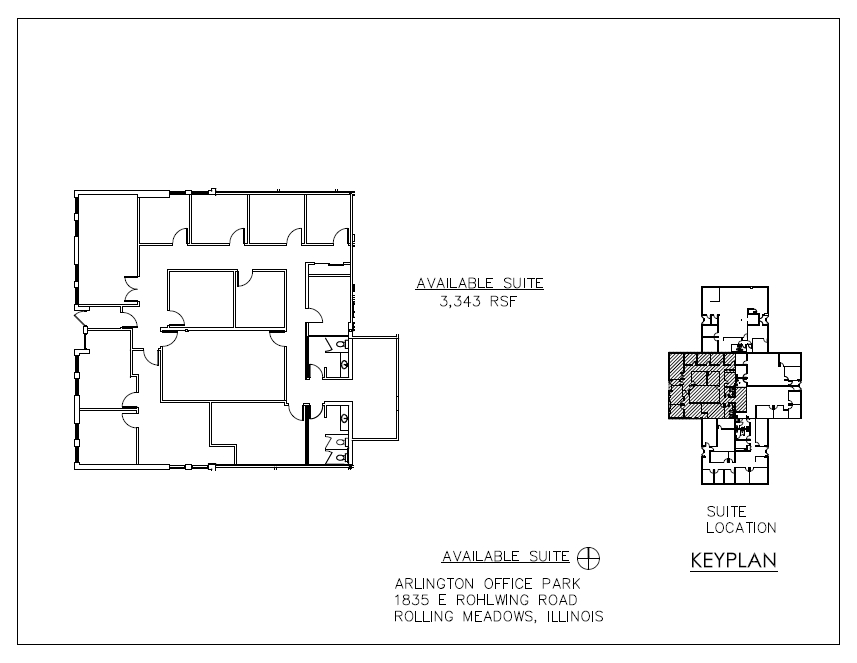 1835 Rohlwing Rd, Rolling Meadows, IL à louer Plan d’étage- Image 1 de 1