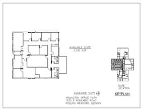 1835 Rohlwing Rd, Rolling Meadows, IL à louer Plan d’étage- Image 1 de 1