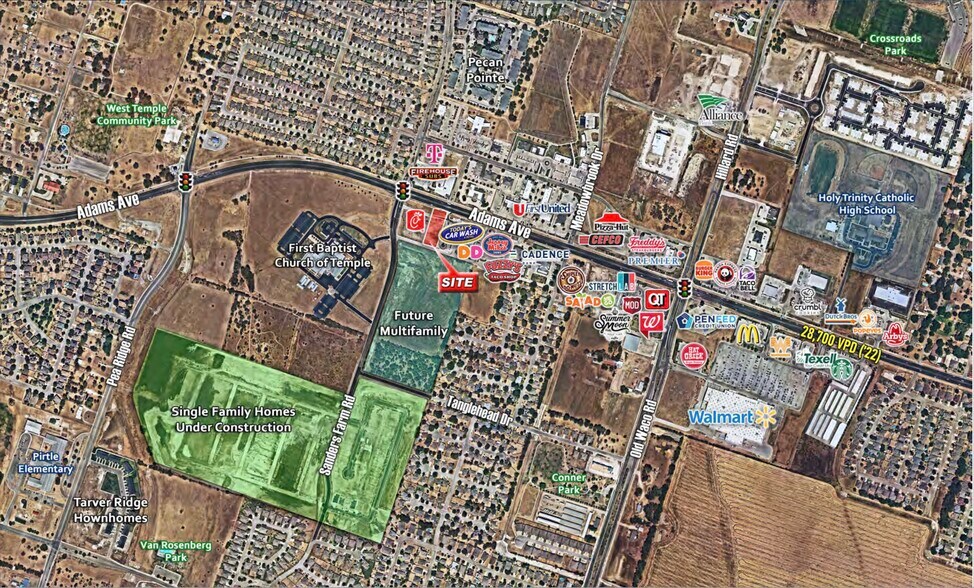 7511 Adams Ave, Temple, TX à louer - Aérien - Image 2 de 3