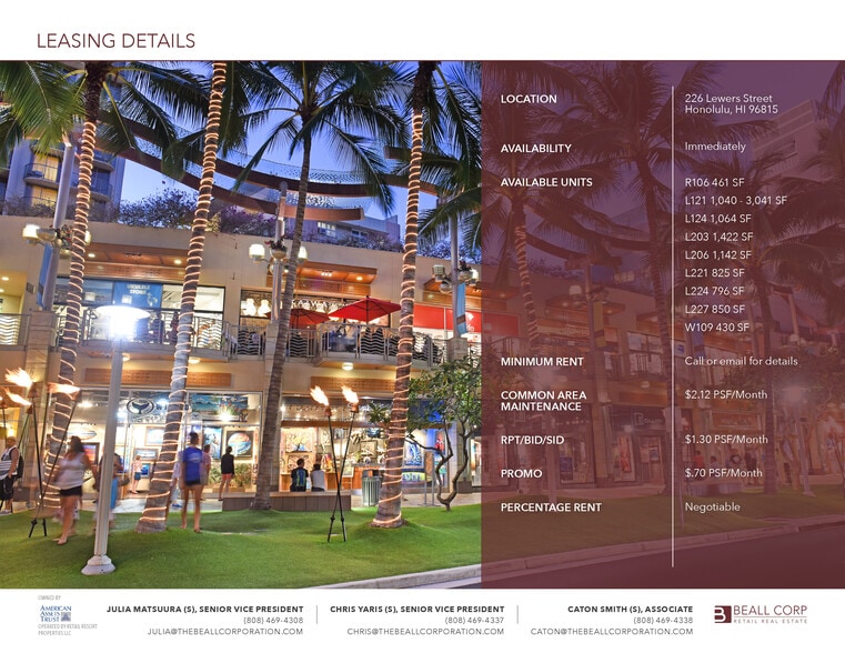 227 Lewers St, Honolulu, HI à louer - Photo du bâtiment - Image 2 de 10