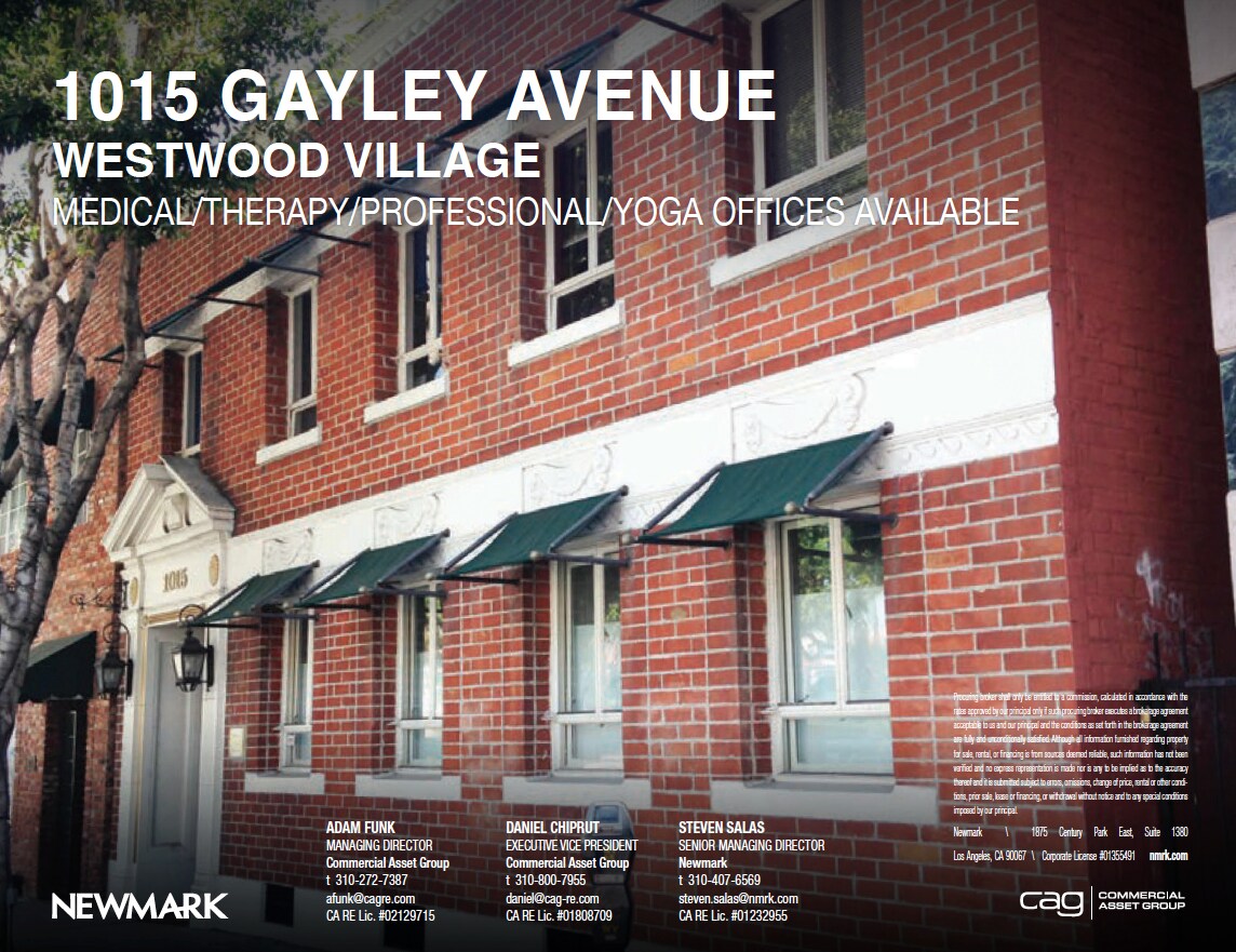 1015 Gayley Ave, Los Angeles, CA for lease Primary Photo- Image 1 of 25