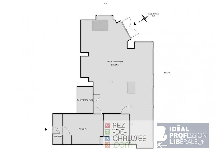 Bureau dans Paris à vendre - Plan d’étage - Image 1 de 6