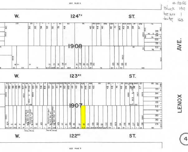 129 W 122nd St, New York, NY for sale - Plat Map - Image 2 of 5