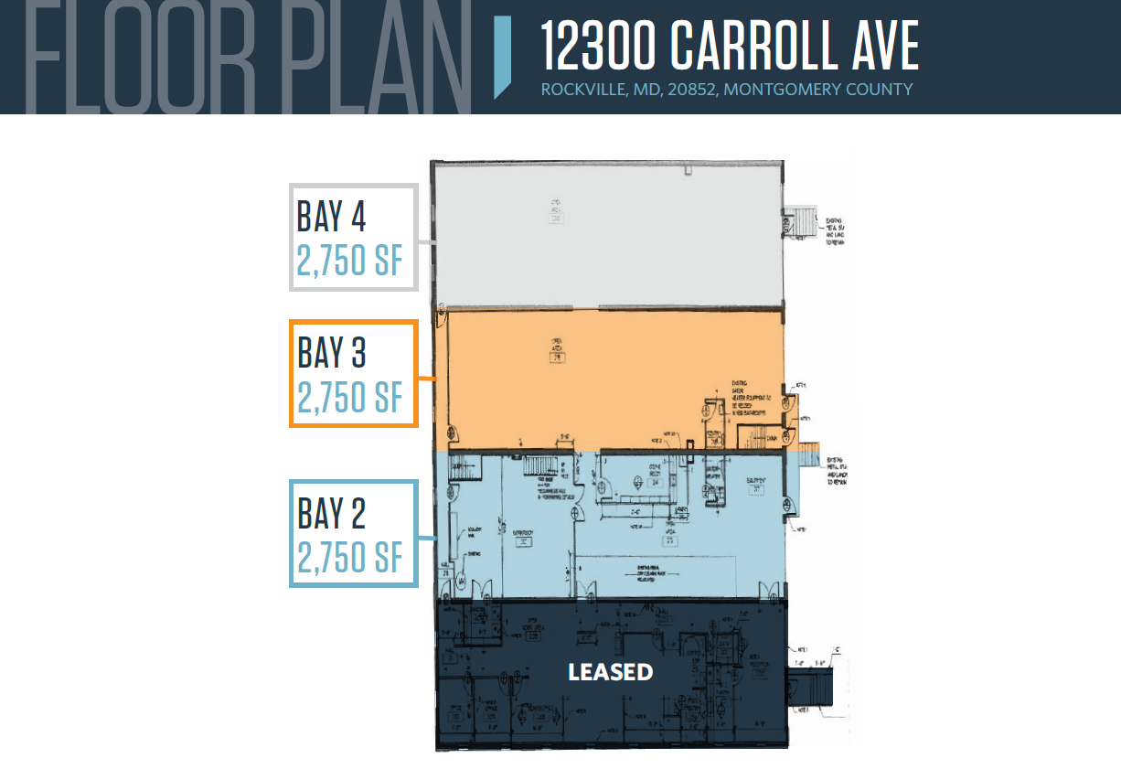 12300 Carroll Ave, Rockville, MD à louer Plan d  tage- Image 1 de 1