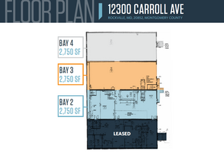 12300 Carroll Ave, Rockville, MD à louer Plan d  tage- Image 1 de 1