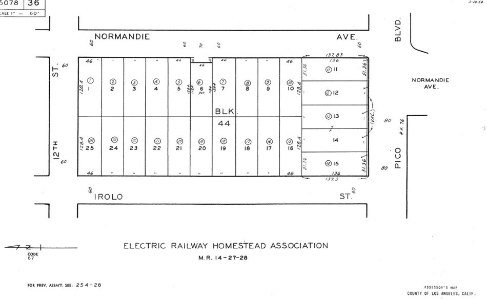 2797 W Pico Blvd, Los Angeles, CA à louer - Plan cadastral - Image 2 de 2