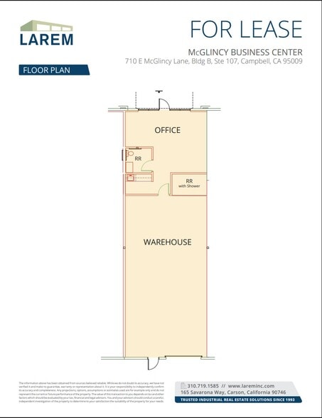 710 E McGlincy Ln, Campbell, CA for lease - Floor Plan - Image 2 of 2